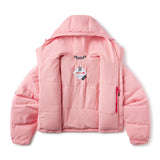 Cropped Puffer Jacket - Pink Icing