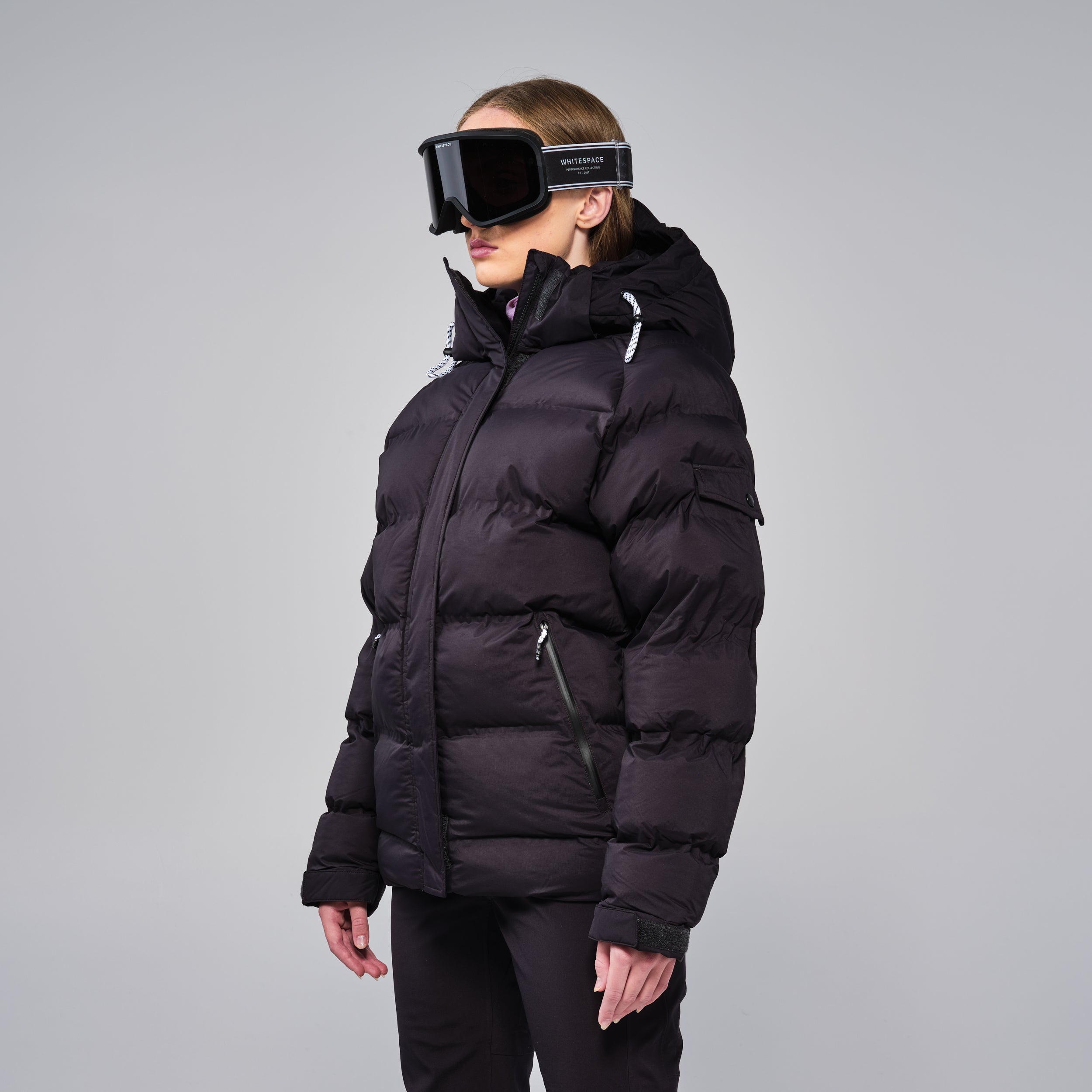Insulated Puffy Parka Jacket Black – WHITESPACE