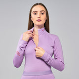 Women's Merino Baselayer Mockneck - Lilac Purple