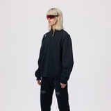 Quarter Zip Sweatshirt - Black