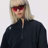 Quarter Zip Sweatshirt - Black