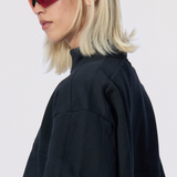 Quarter Zip Sweatshirt - Black