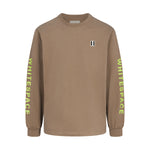 Brown long-sleeve shirt with 'Whitespace' branding on a white background