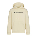 Whitespace Block Hoodie in bone, a cream color, on a white background.