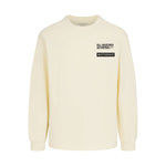 Whitespace Sports Long Sleeved Tee in bone, a cream color, on a white background.