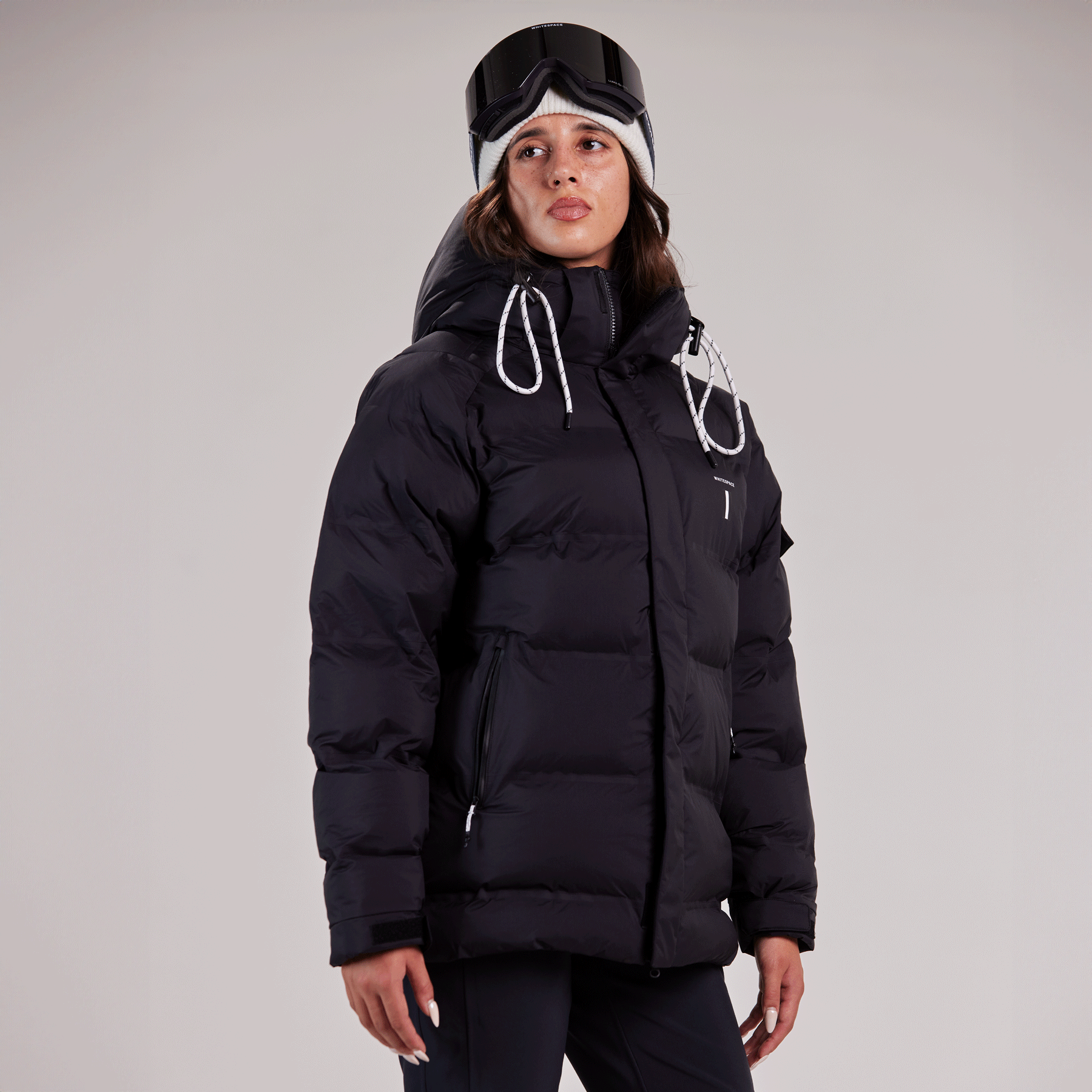Waterproof black puffer jacket best sale