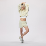 Cropped Hoodie - Bone