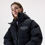 Cropped Puffer Jacket - Black Onyx