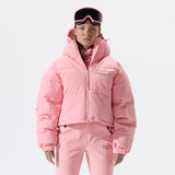 Cropped Puffer Jacket - Pink Icing