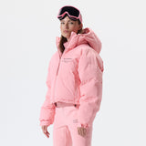 Cropped Puffer Jacket - Pink Icing
