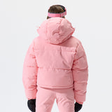 Cropped Puffer Jacket - Pink Icing