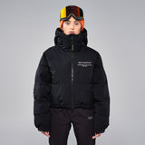 Cropped Puffer Jacket - Black