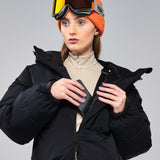 Cropped Puffer Jacket - Black