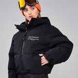 Cropped Puffer Jacket - Black