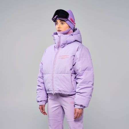 Cropped Puffer Jacket Lilac
