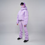 Cropped Puffer Jacket - Lilac Purple