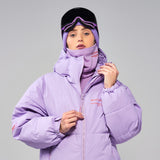 Cropped Puffer Jacket - Lilac Purple