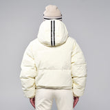 Cropped Puffer Jacket - Warm White