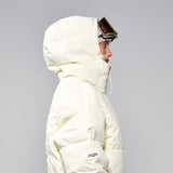 Cropped Puffer Jacket - Warm White