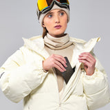 Cropped Puffer Jacket - Warm White