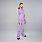 High Waisted Bib Pant - Lilac Purple