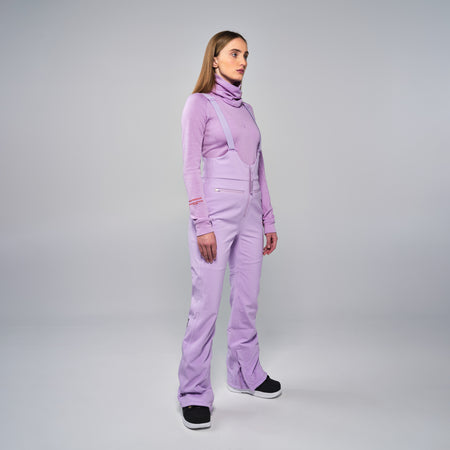 High Waisted Bib Pant Lilac
