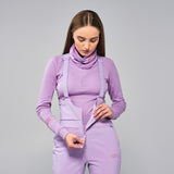 High Waisted Bib Pant - Lilac Purple