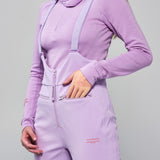 High Waisted Bib Pant - Lilac Purple