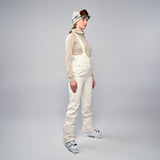 High Waisted Bib Pant - Warm White