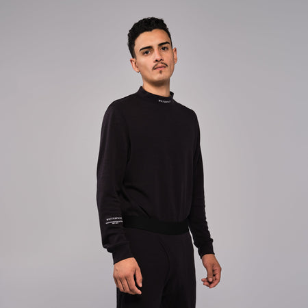 Merino Baselayer Mockneck Caviar