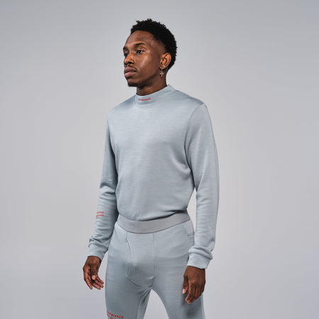 Merino Baselayer Mockneck Slate