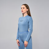 Women's Graphene Baselayer Mockneck - Blue / Warm White