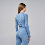 Women's Graphene Baselayer Mockneck - Blue / Warm White