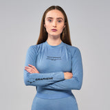 Women's Graphene Baselayer Mockneck - Blue / Warm White