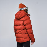 Insulated Puffy Parka Jacket - Smoked Red