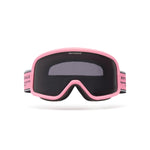 Dark tinted goggles in Pink Icing colorway with 'Whitespace' branding from a frontal view on a white background.
