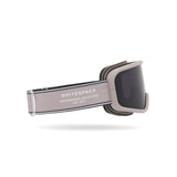 Dark tinted goggles in RockRidge Granite colorway with 'Whitespace' branding from a side view on a white background.