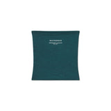 Teal neck gaiter with 'WHITESPACE' logo on a white background