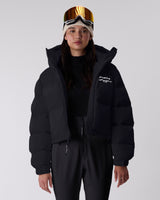 Cropped Puffer Jacket - Caviar