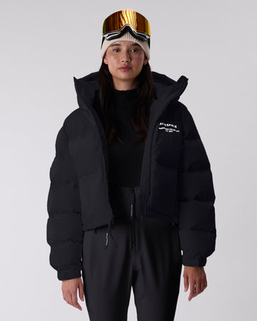 Cropped Puffer Jacket Caviar