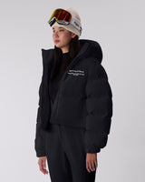 Cropped Puffer Jacket - Caviar