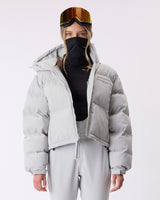 Cropped Puffer Jacket - Pigeon