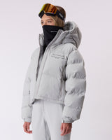 Cropped Puffer Jacket - Pigeon