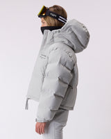 Cropped Puffer Jacket - Pigeon