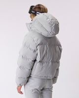 Cropped Puffer Jacket - Pigeon