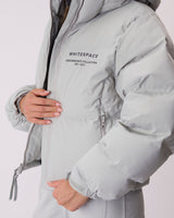 Cropped Puffer Jacket - Pigeon
