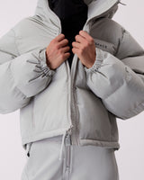 Cropped Puffer Jacket - Pigeon