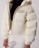 Cropped Puffer Jacket - Whisper White