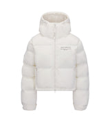 Cropped Puffer Jacket - Whisper White