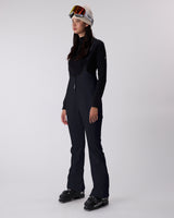 High Waisted Riding Bib - Caviar